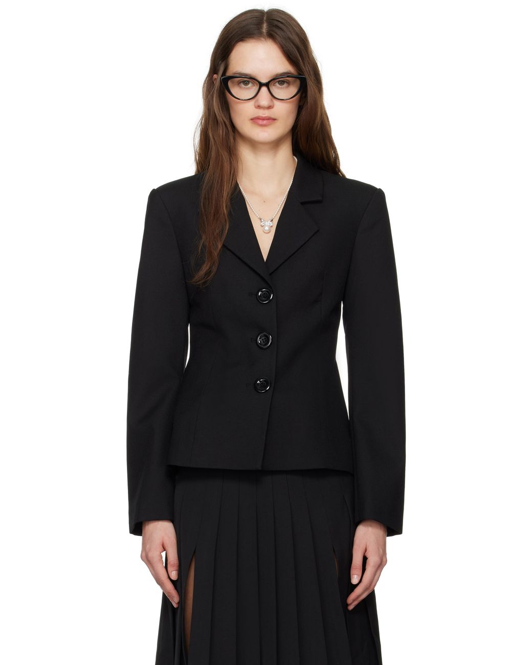ShuShu/Tong Waist Blazer in Black | Lyst