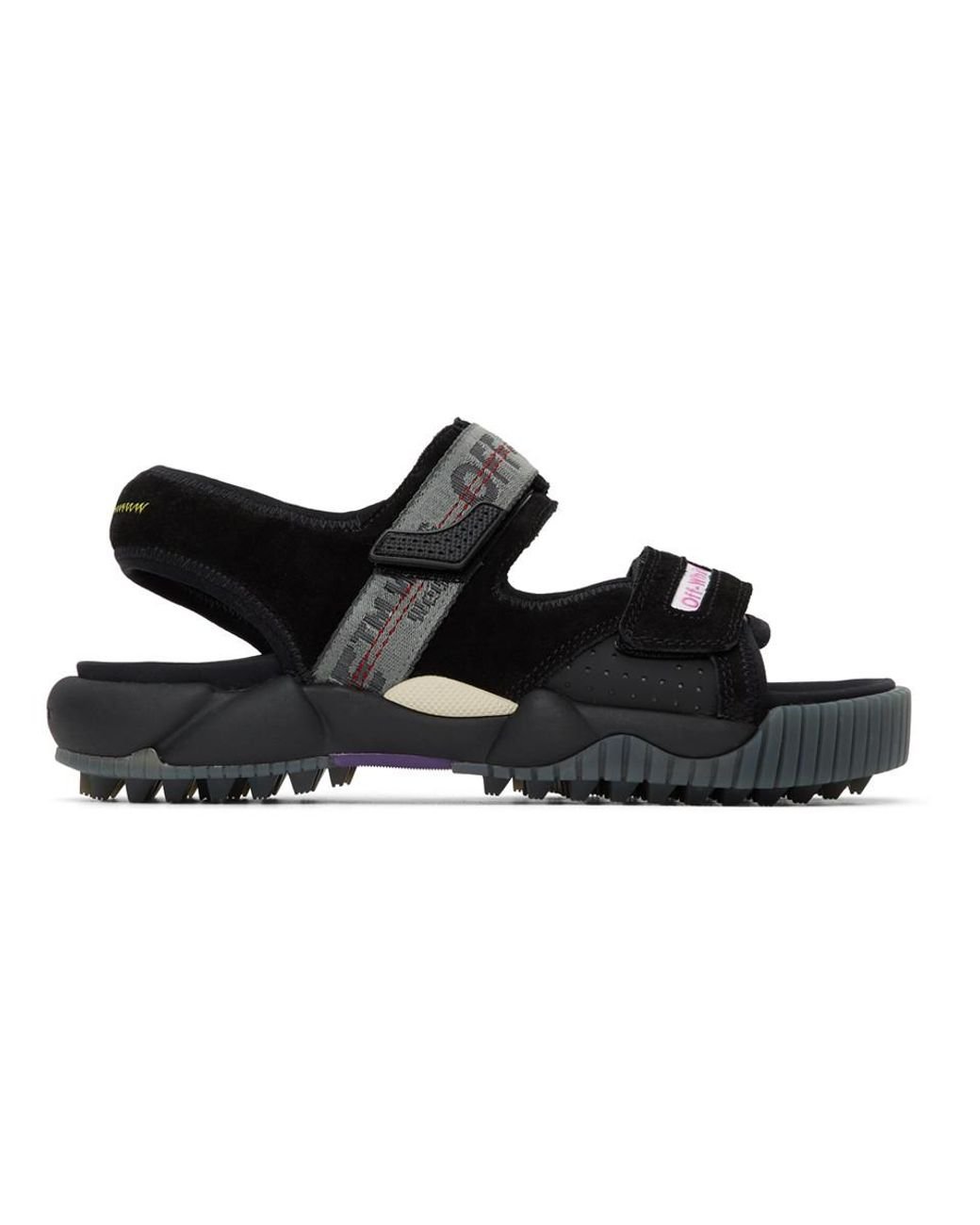 Off-White c/o Virgil Abloh Black Oddsy Minimal Trekking Sandals for Men |  Lyst