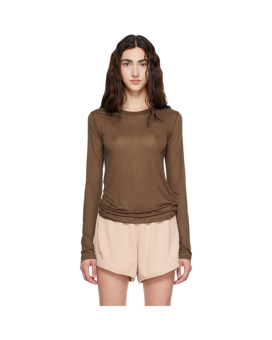 Baserange Brown Long Sleeve T-Shirt