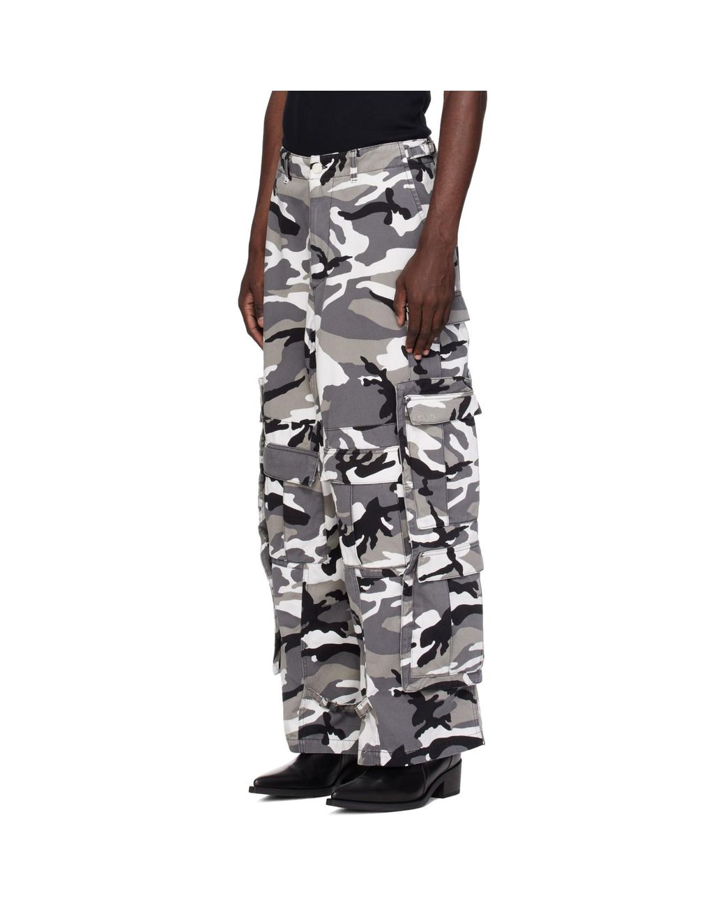 Vetements Black Merged Cargo Pants for men