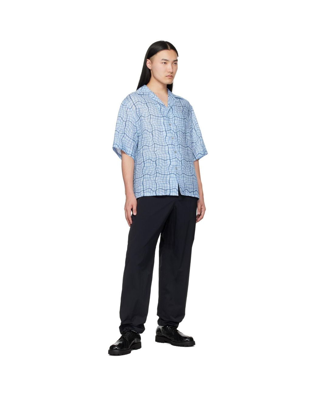 Marni Blue Checked Shirt for men
