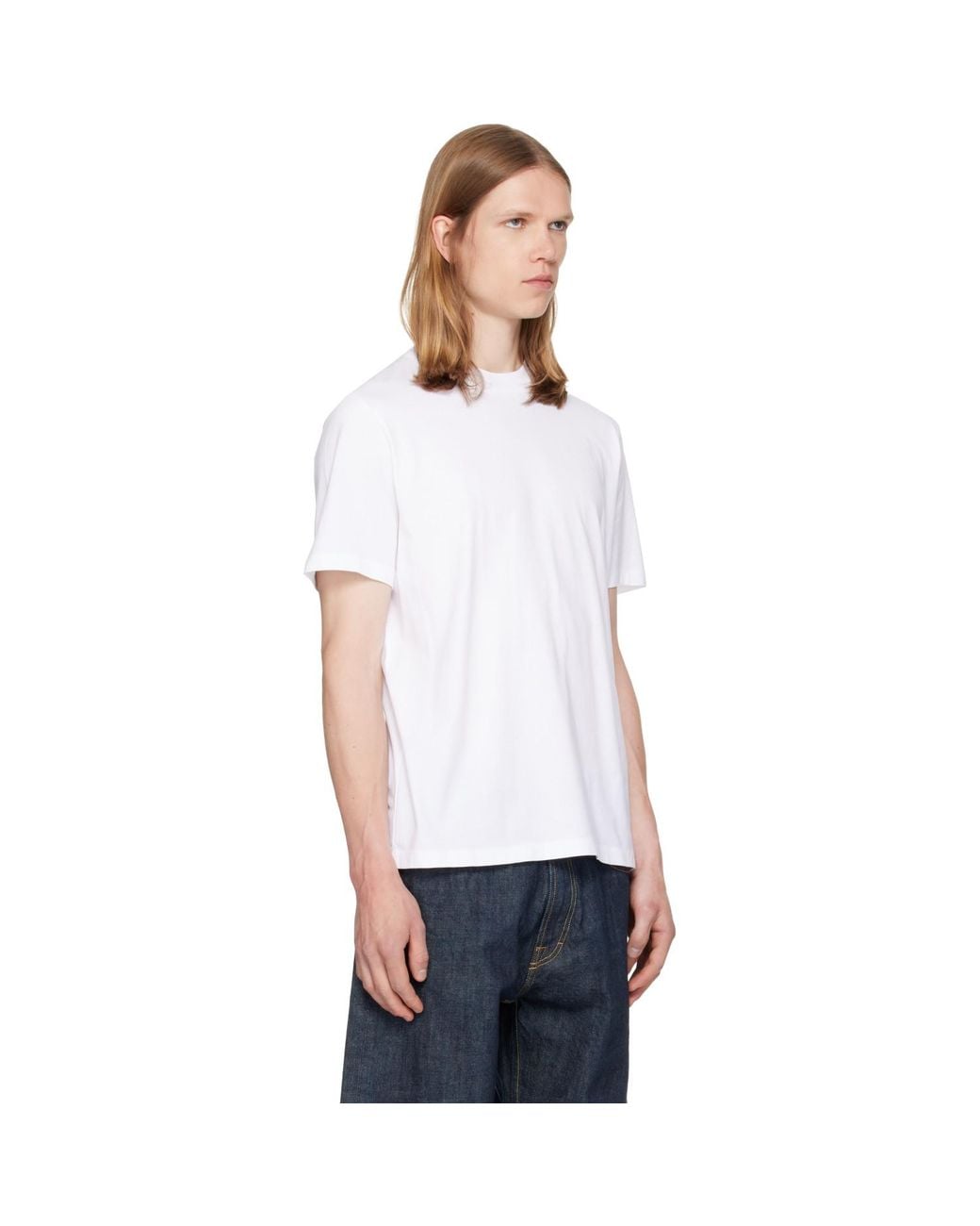 Jil Sander White Crew-Neck T-Shirt for men