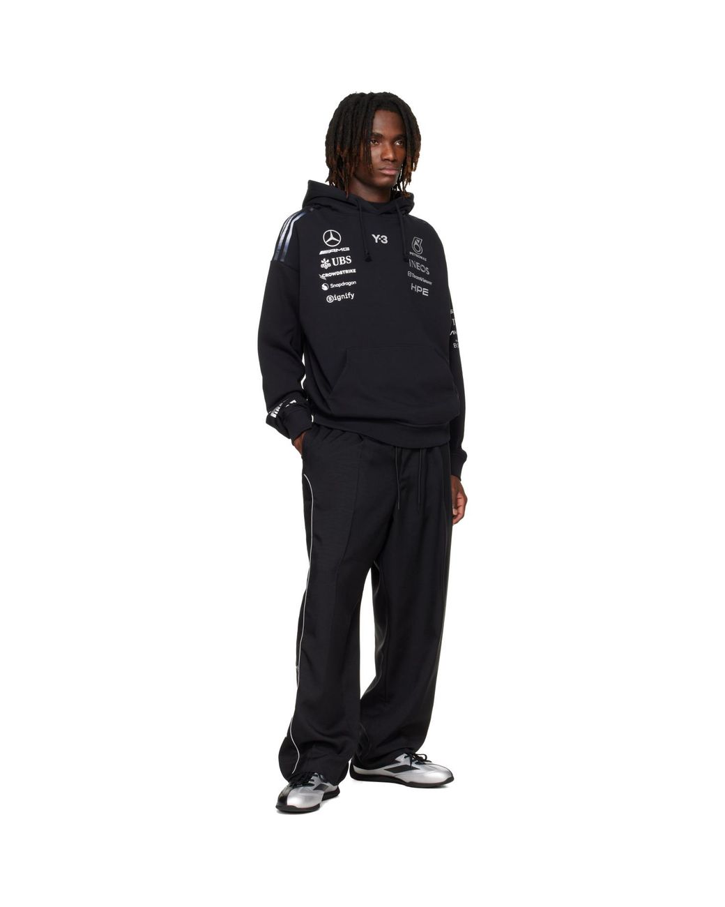 Y-3 Blue Mercedes-Amg F1 Edition Team Hoodie for men