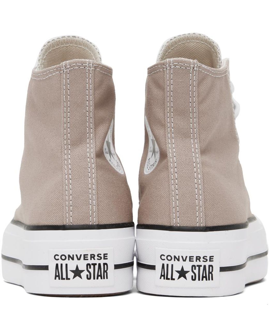 Converse Taupe Chuck Taylor All Star Lift Platform High Top Sneakers in Black Lyst UK