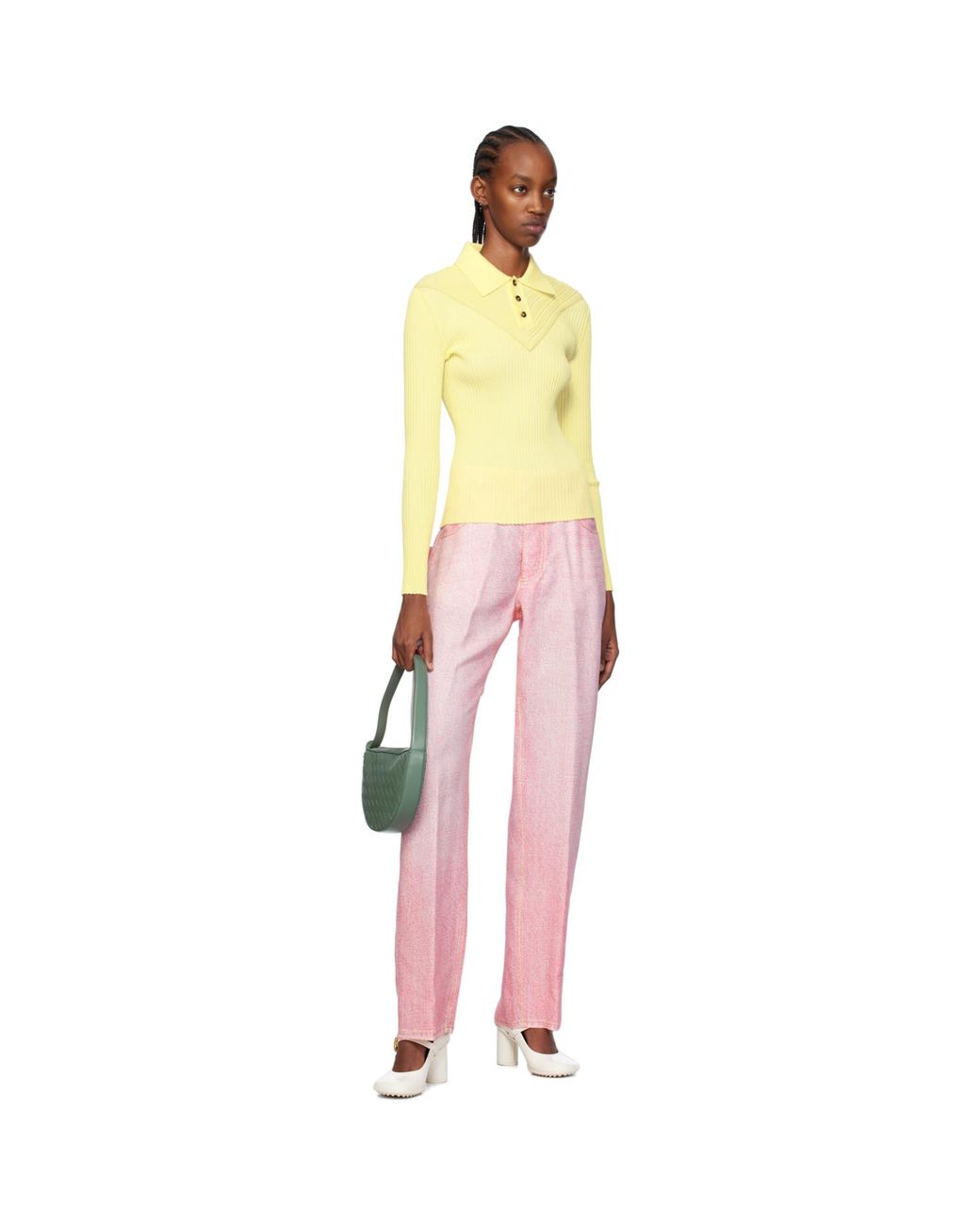 Bottega Veneta Green Mini Sunrise Bag