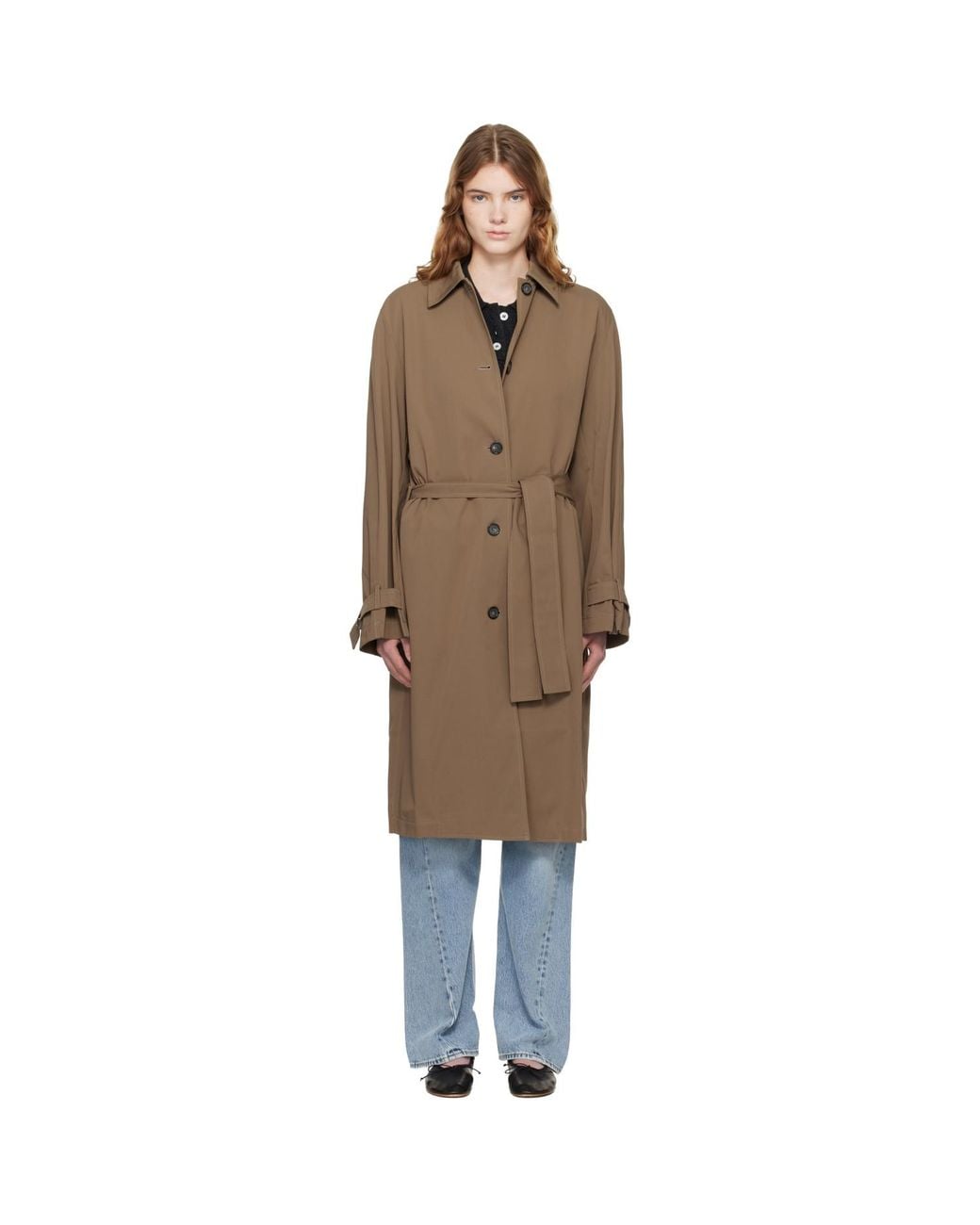Totême Black Khaki Light Spring Trench Coat