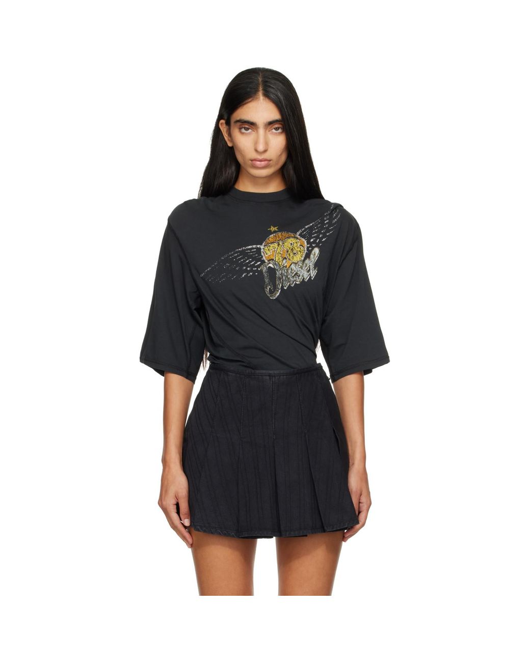DIESEL Black Concert Graphics Bodysuit