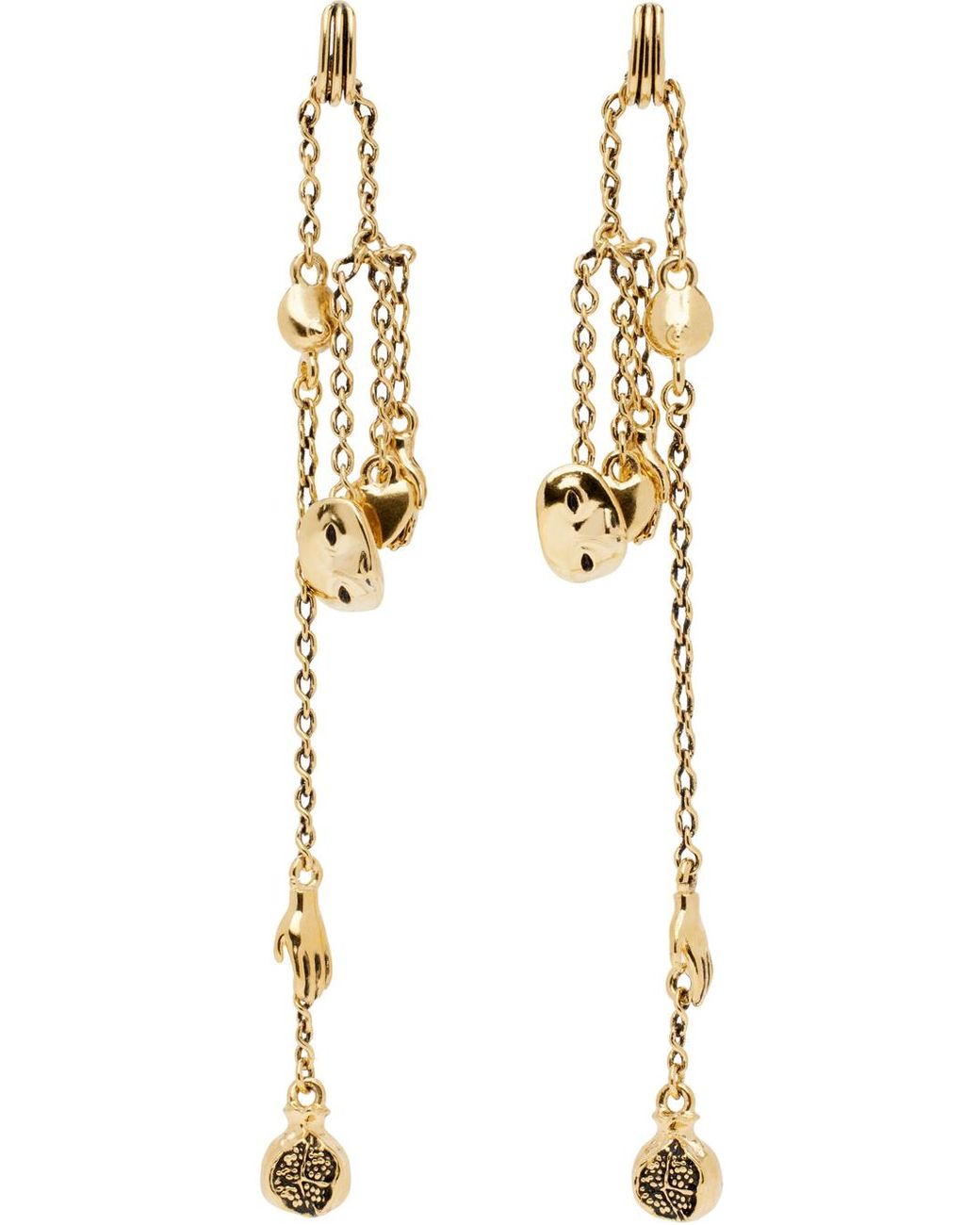 Lemaire ゴールド Estampe ピアス ブラック | Lyst