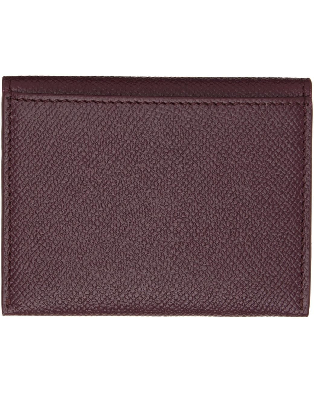 Ferragamo Purple Burgundy Gancini Credit Card Holder
