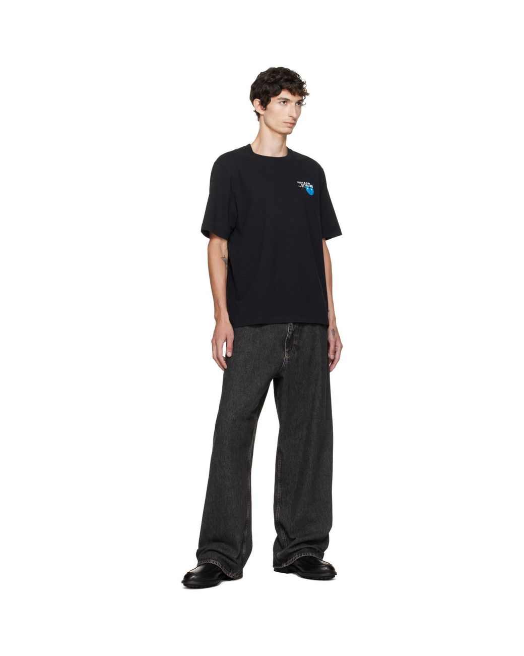 Maison Kitsuné Black Fortune Fox Comfort T-Shirt for men