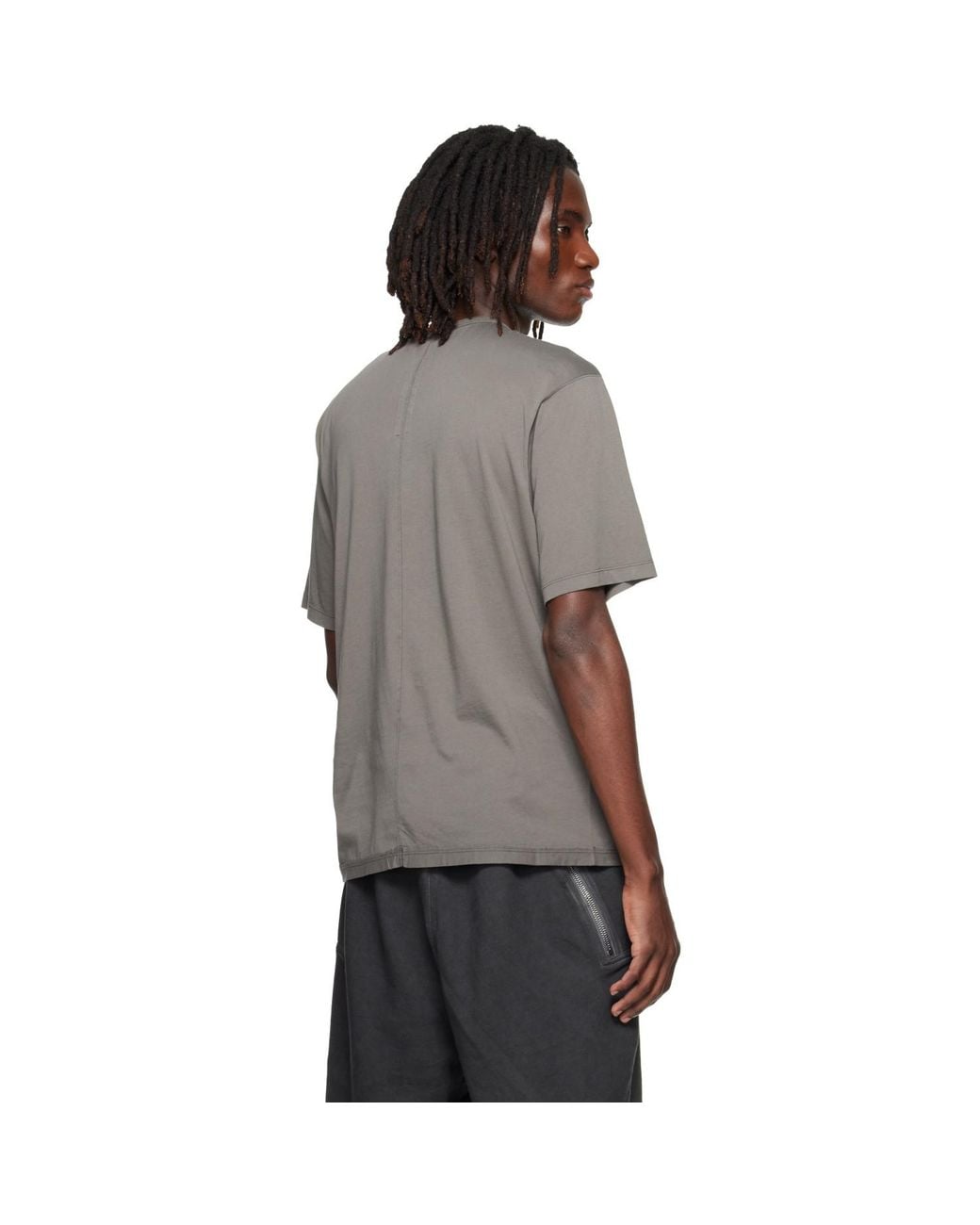 Rick Owens Gray Tower Brad T-Shirt for men