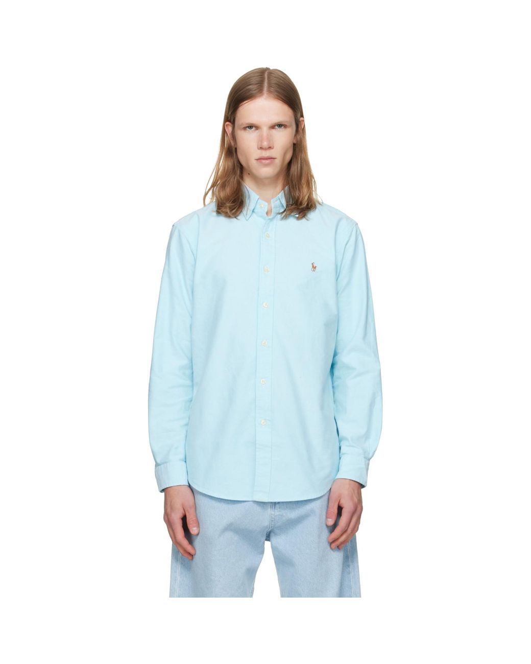 Polo Ralph Lauren Blue 'The Iconic Oxford' Shirt for men