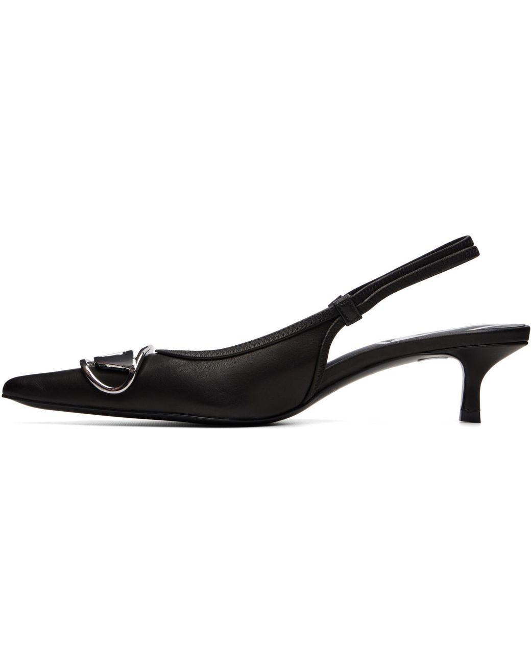 DIESEL Black D-Venus Sb 40 Slingback Heels