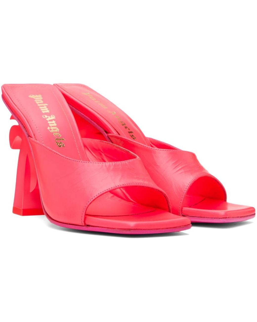 Palm Angels Red Mule Palm Heels