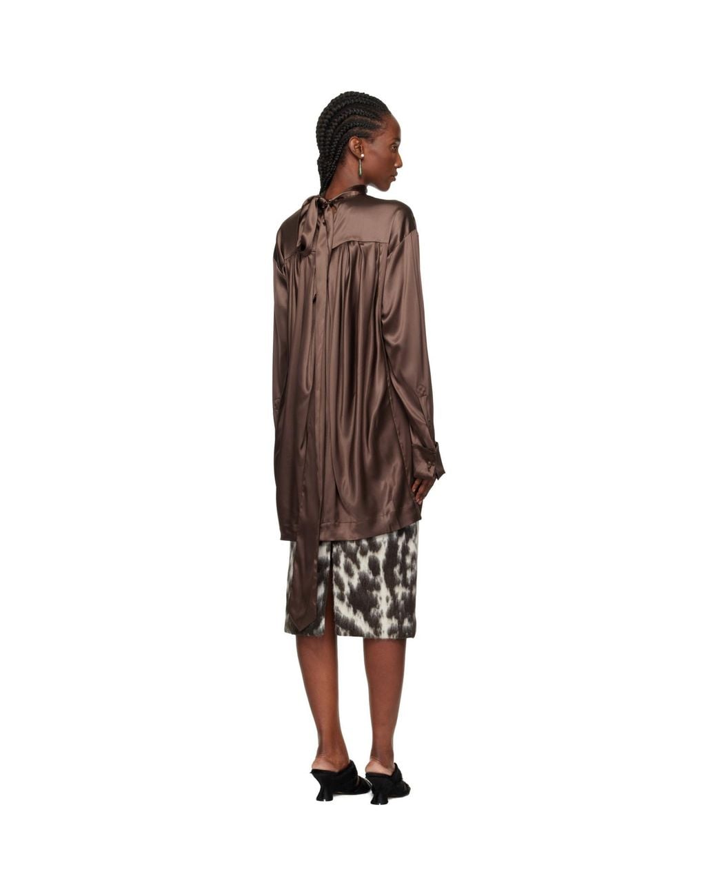 Dries Van Noten Black Pussy-Bow Blouse