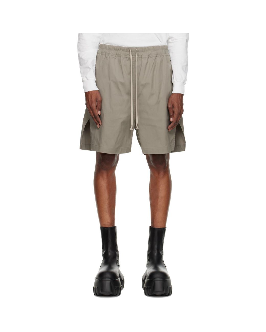 Rick Owens Natural Taupe Tower Boxers Shorts for men