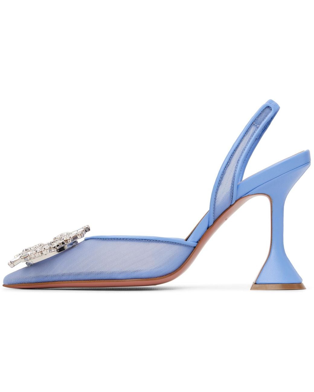 AMINA MUADDI Blue Begum Mesh Sling 95 Heels