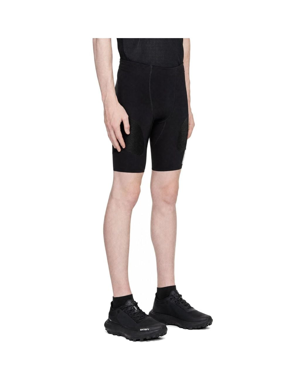 Satisfy Black Techsilk Evo 9 Half Tights Shorts for men