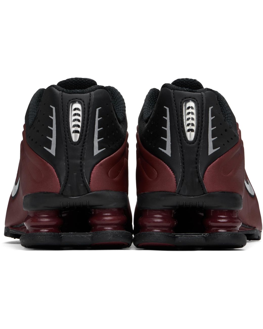 NIKE Shox R4 バーガンディ スニーカー Nike Burgundy & Shox R4 Sneakers in Black | Lyst