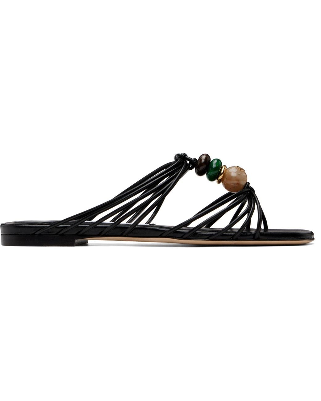 Jimmy Choo Black Lova Mule Flat Sandals
