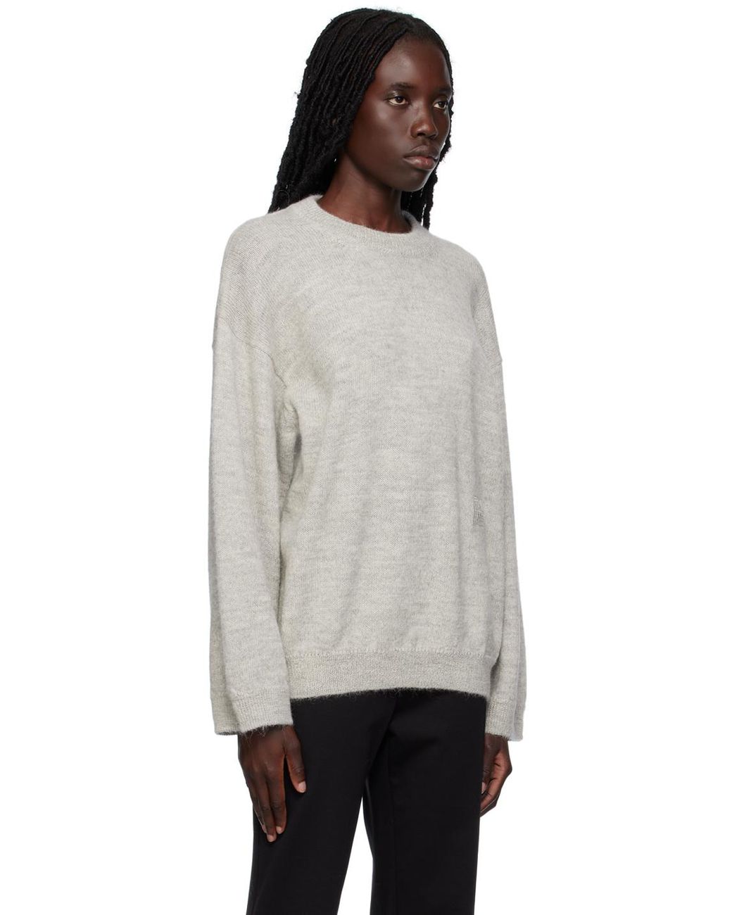 grey crewneck sweater