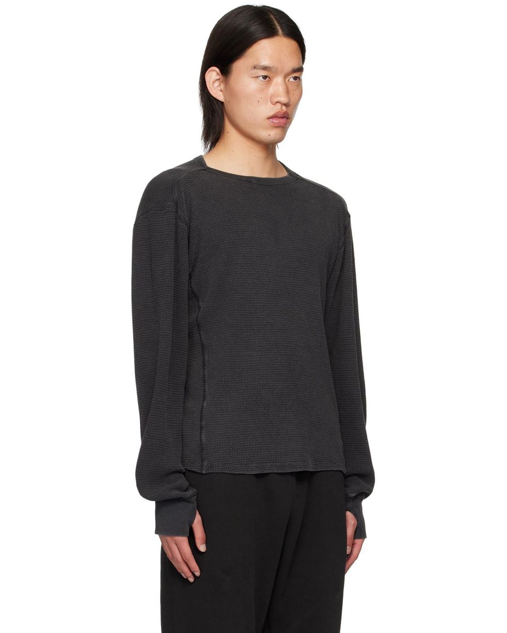 Entire studios Thermal Long Sleeve T-Shirt in Black for Men