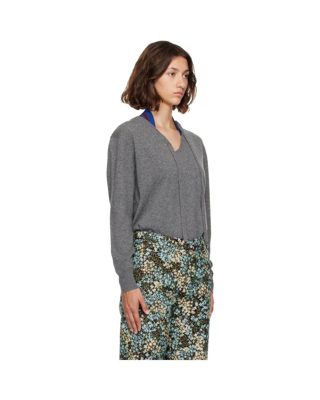 Dries Van Noten Gray Cashmere Sweater