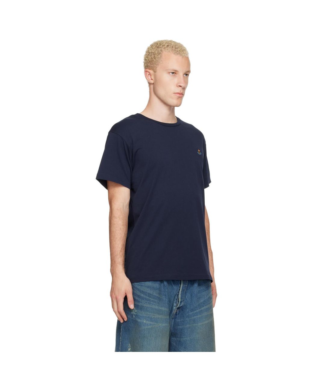 Vivienne Westwood Blue Classic Orb T-Shirt for men