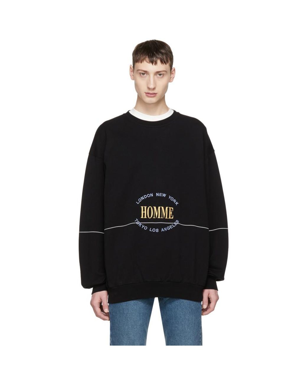 Balenciaga Black Oversized Homme City Sweatshirt for Men | Lyst