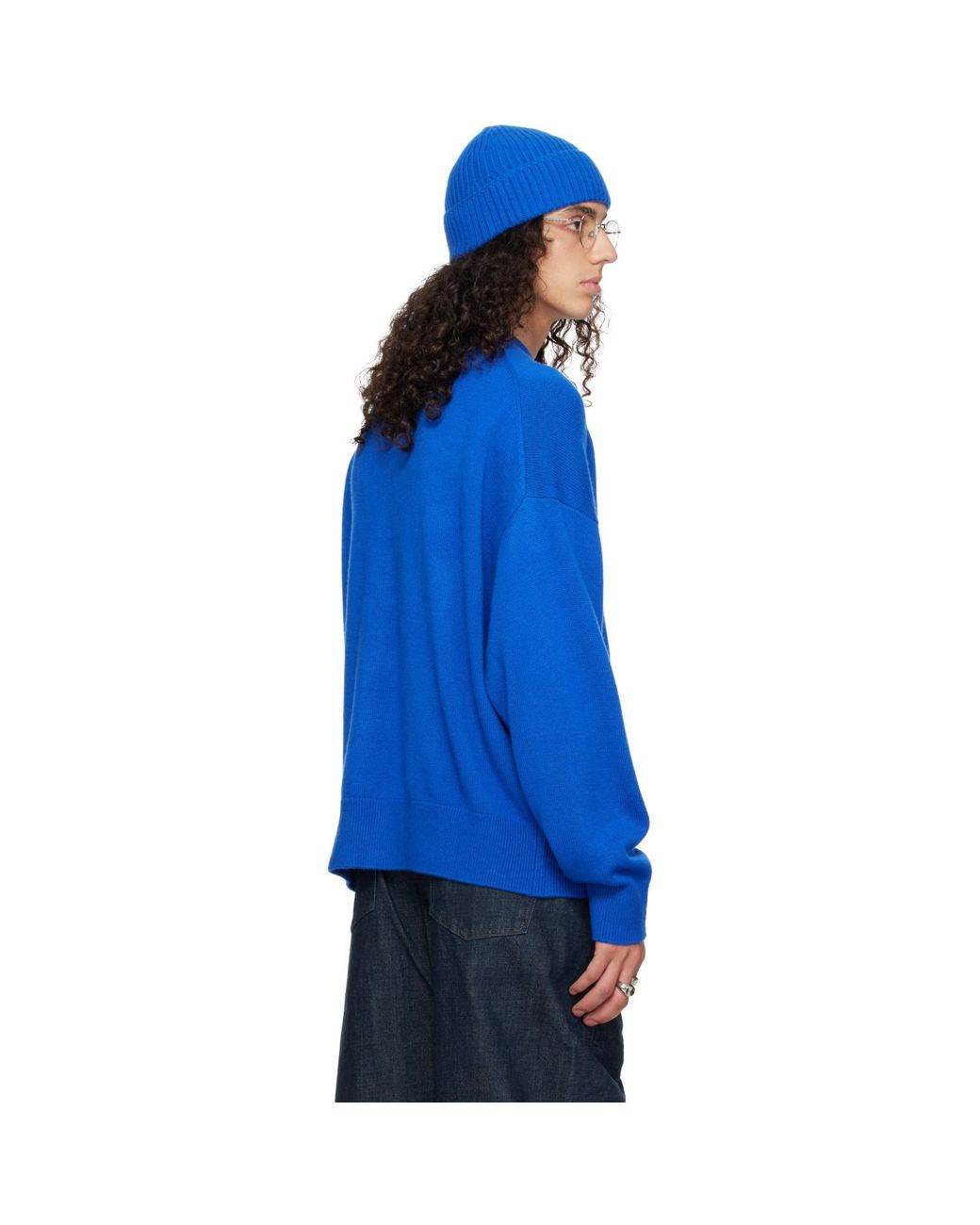 YACAIA Blue Ssense Exclusive Y-0008 Oversized Sweater for men