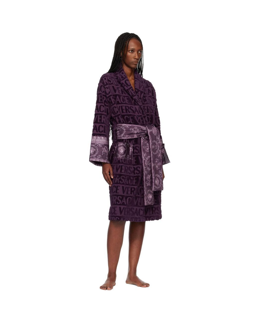 Versace Purple 'I Heart Baroque' Bathrobe