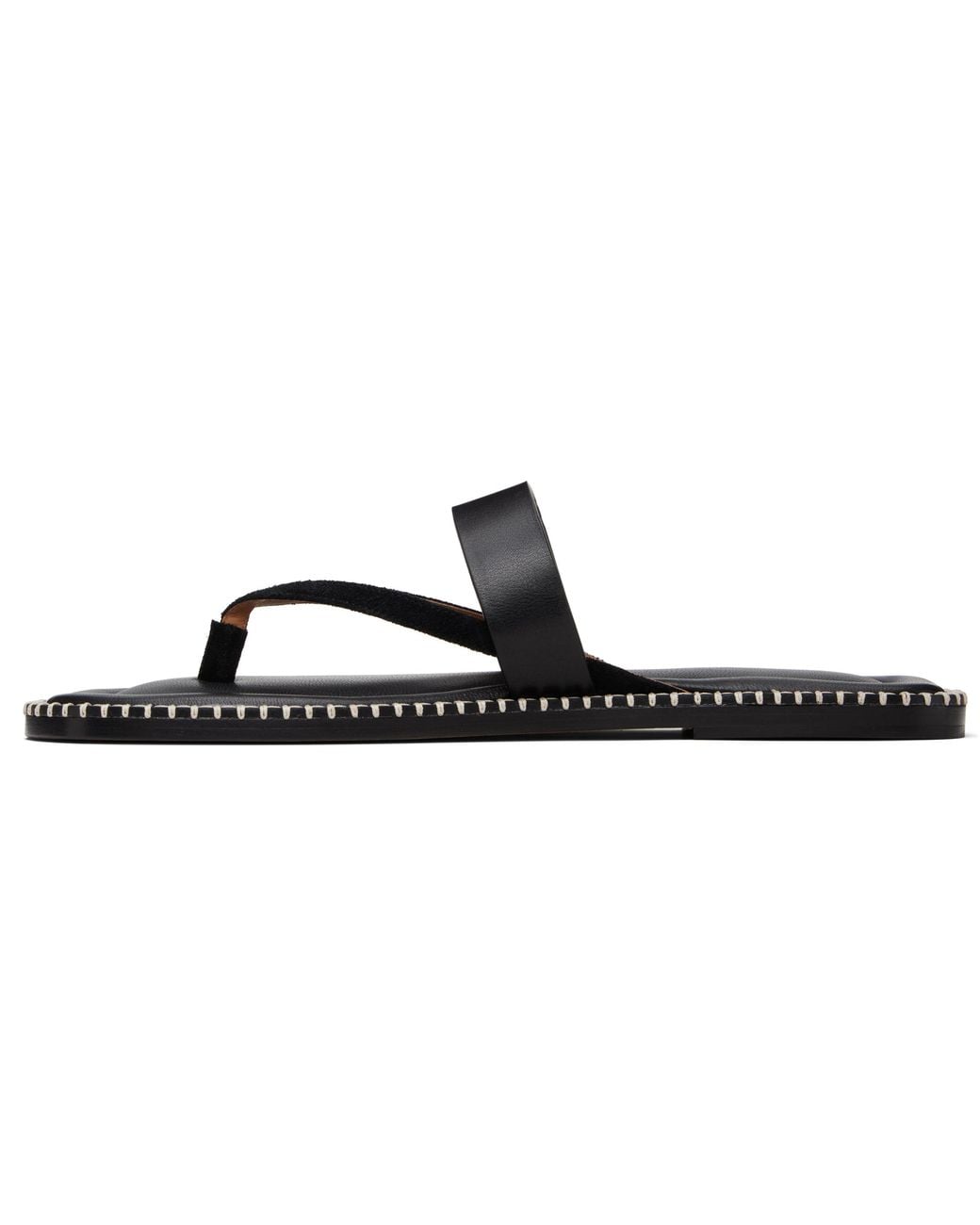 Dries Van Noten Black Leather Sandals for men