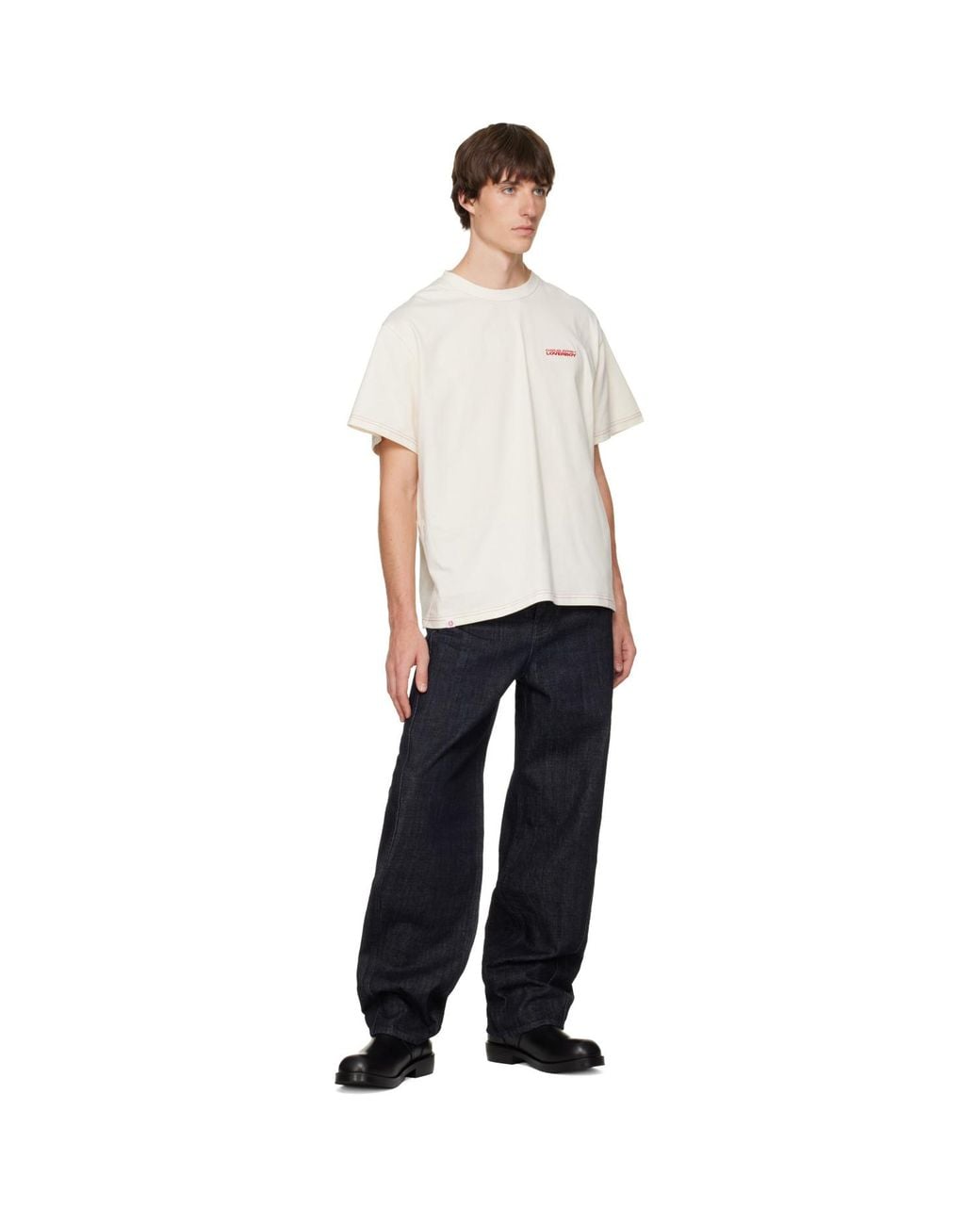 Charles Jeffrey White Off- Print Logo T-Shirt for men
