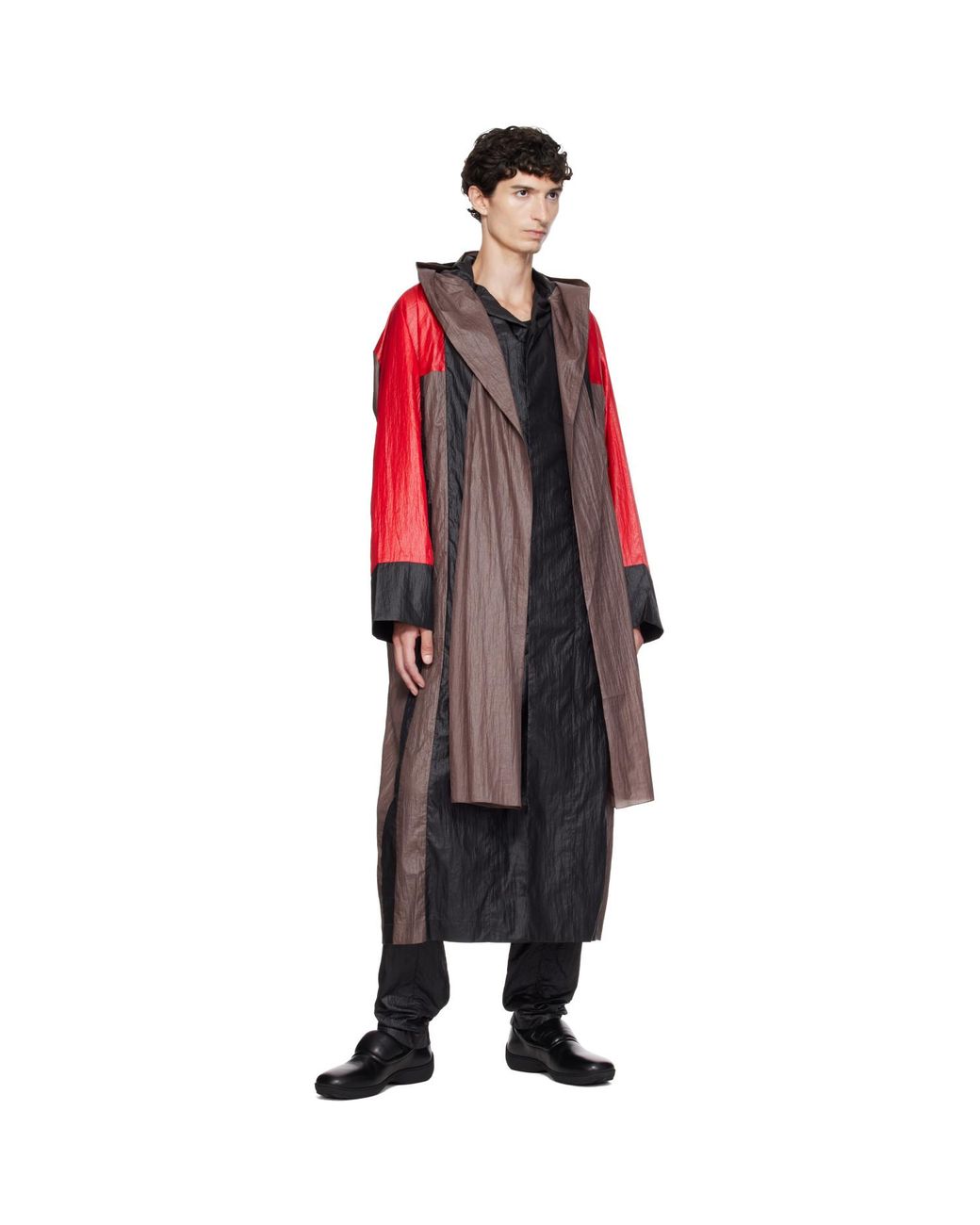 Kiko Kostadinov Red Hertel Stripe Coat for men