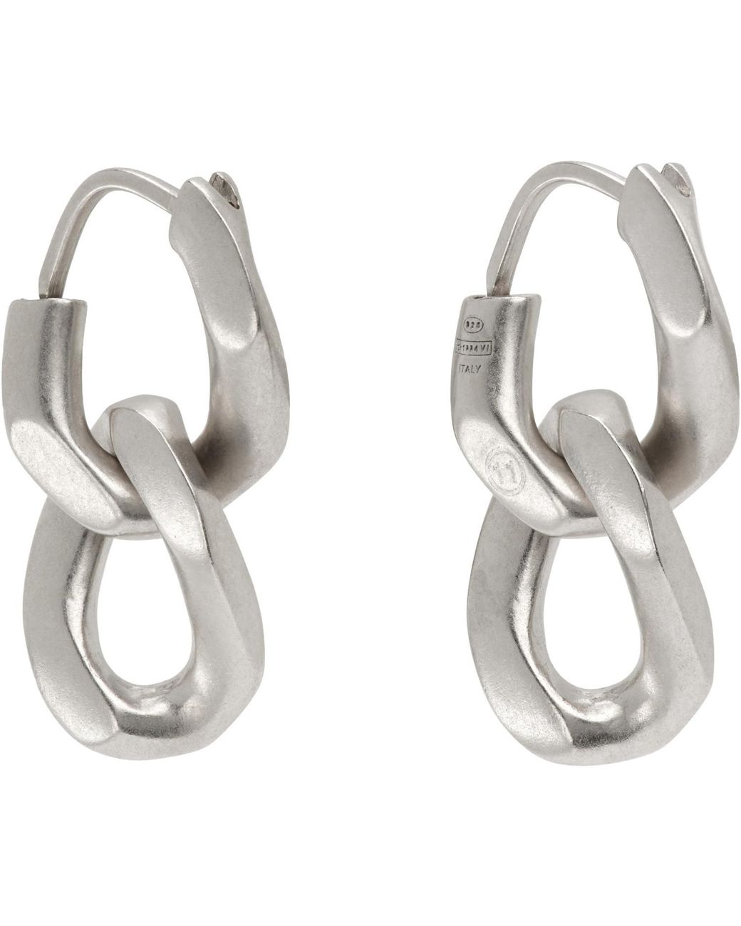 Maison Margiela White Gourmette Collection Earrings