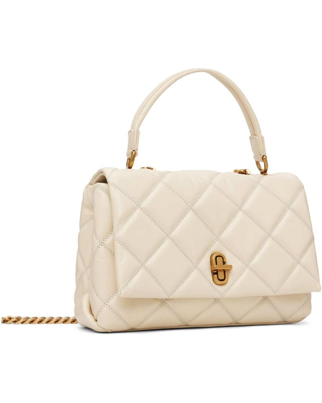 Marc Jacobs Natural Off- 'The Quilted Slim Dual Convertible' Shoulder Bag