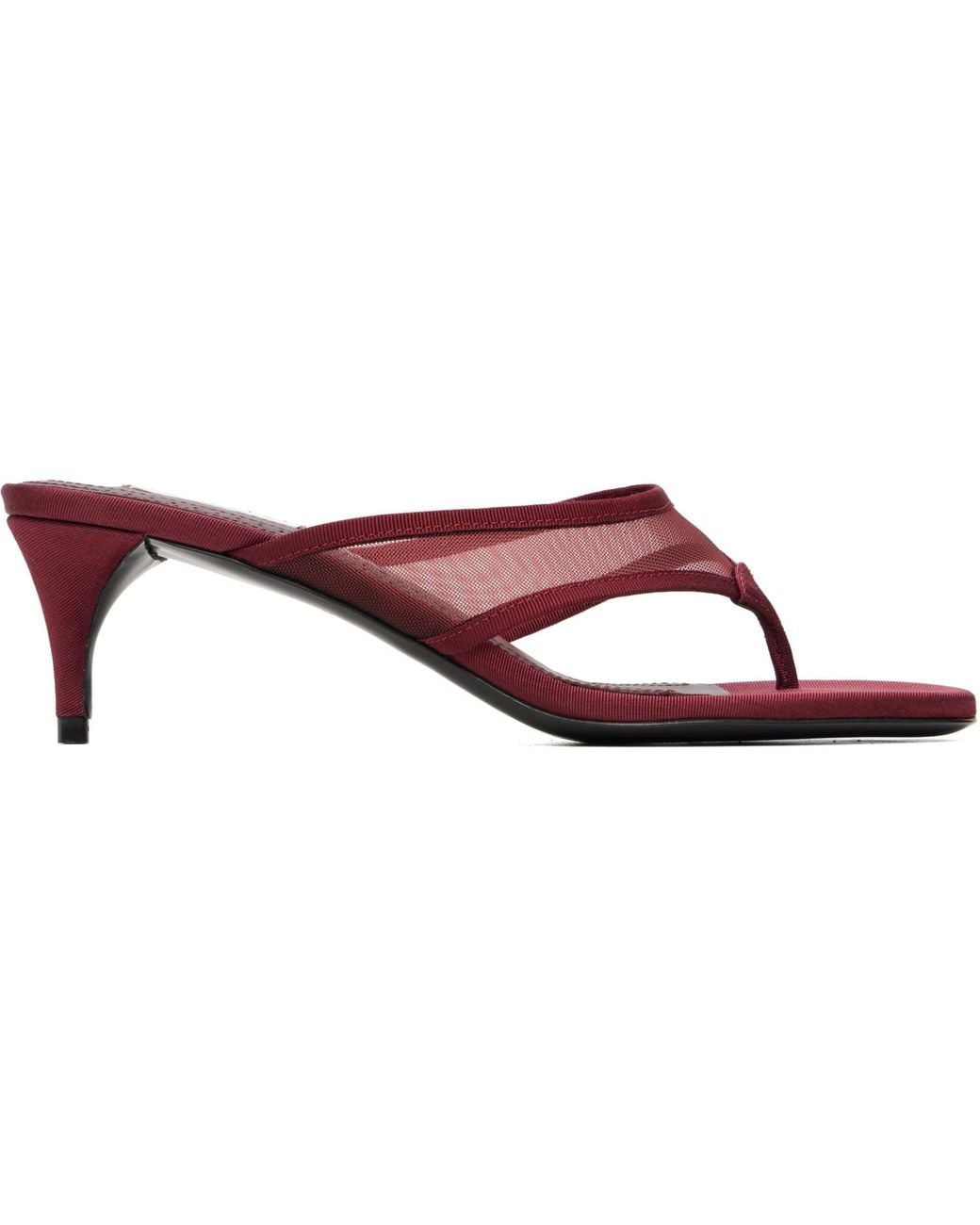 Alaïa Red Burgundy Infra 55 Heeled Sandals
