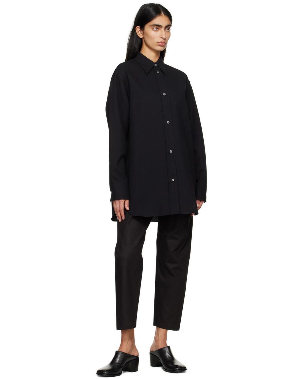 【関税込み】Studio Nicholson ブラック Santos レザーシャツ Studio Nicholson ブラック Santos シャツ ブラック | Lyst