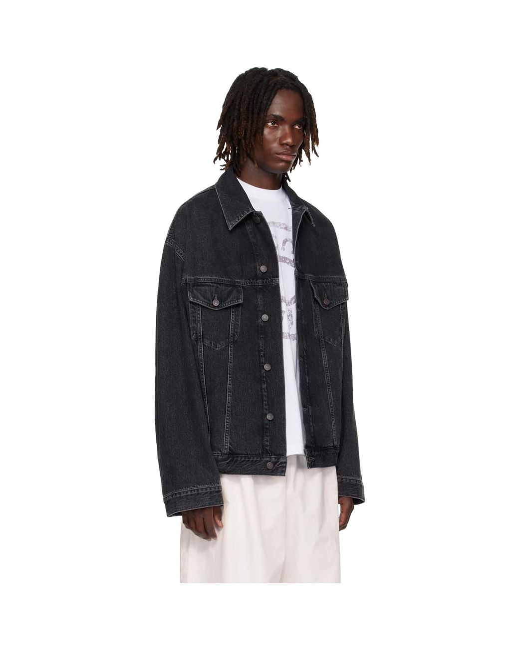 Acne Black Relaxed-Fit Denim Jacket for men
