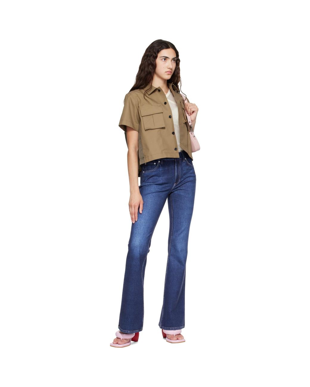 Rag & Bone Blue Miramar Ponte Dahlia Mid Rise Flare Jeans