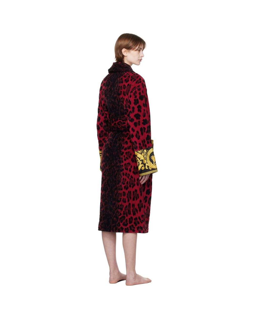 Versace Black Wild Barocco Bathrobe