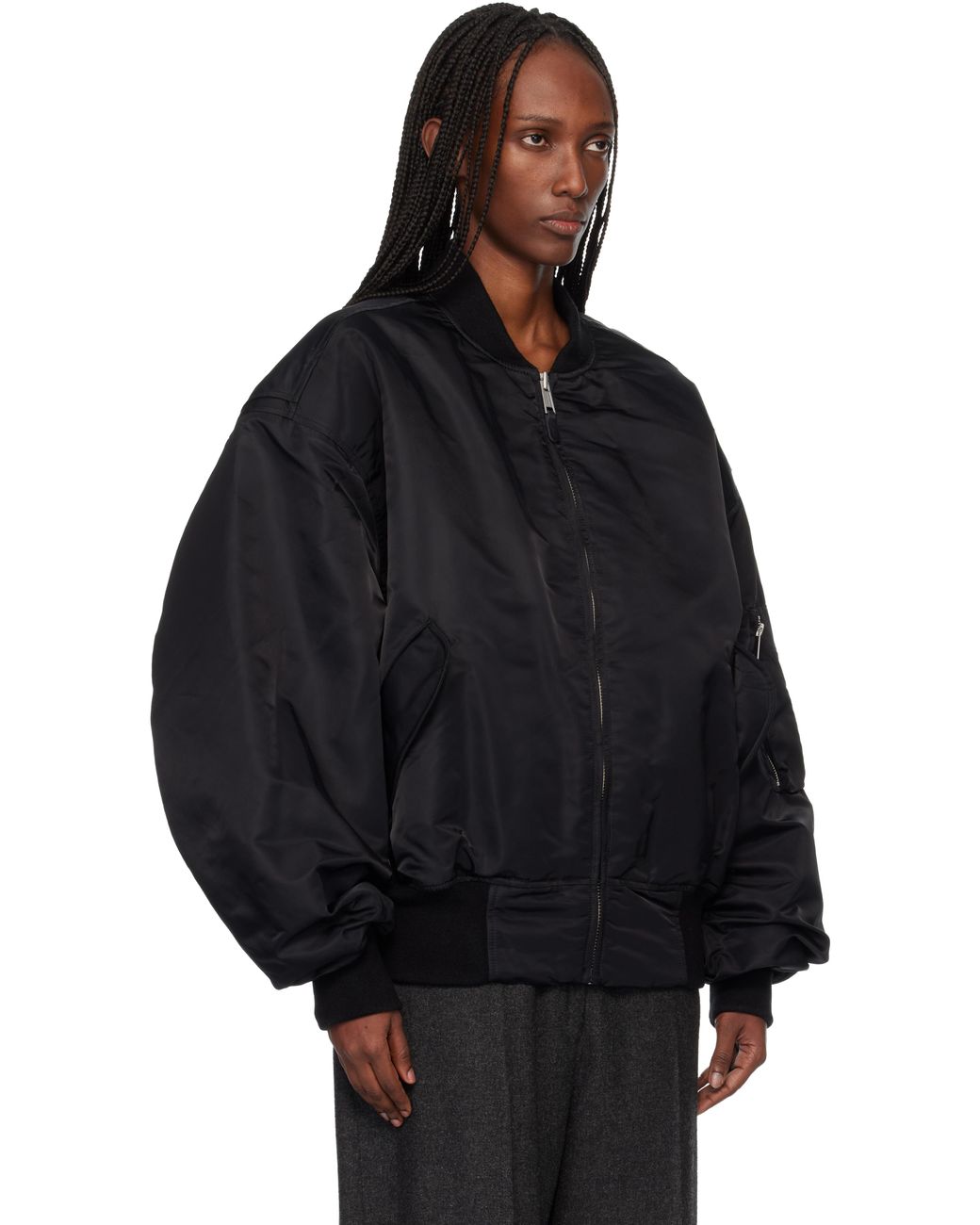 Entire studios Black Broad Bomber Jacket