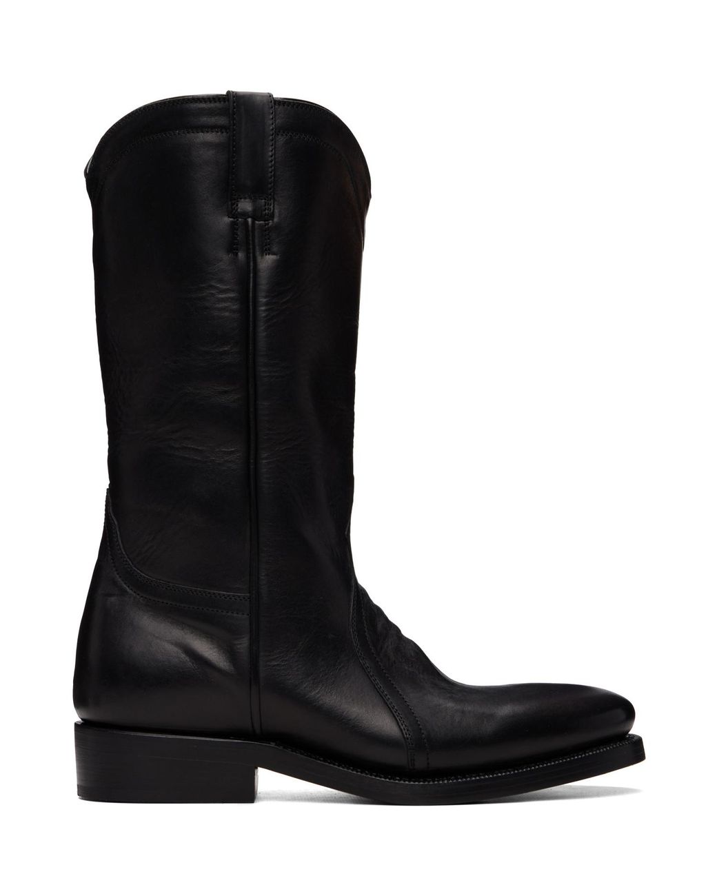 Jil Sander Black Leather Boots