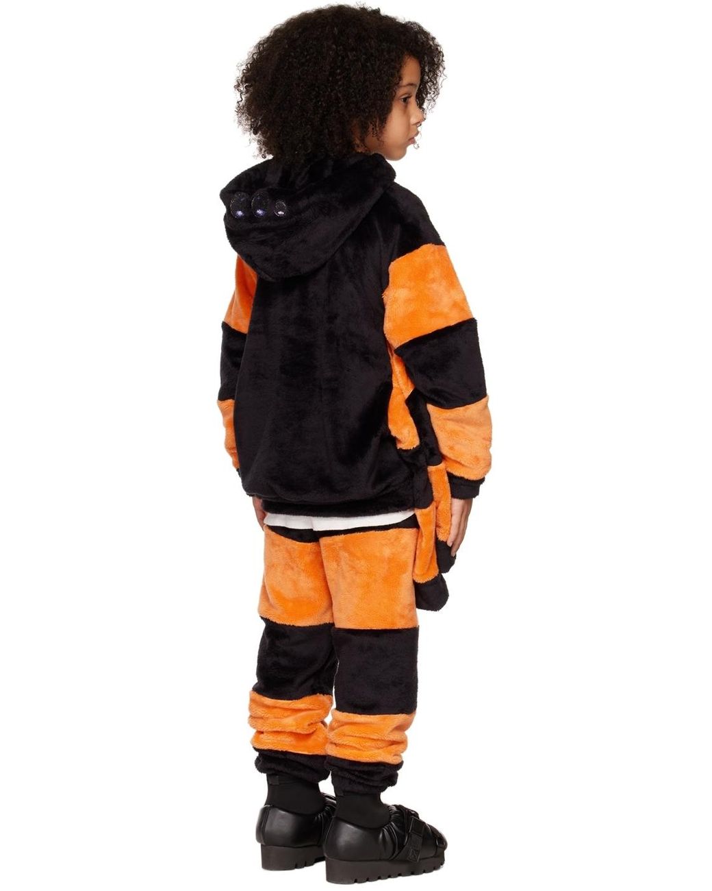 Doublet キッズ｜Ssense限定 ブラック＆オレンジ Itchy Witch Spider フーディ Orange