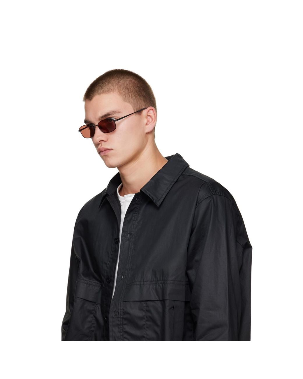 Our Legacy Brown Rectangular 'Librarian' Sunglasses for men