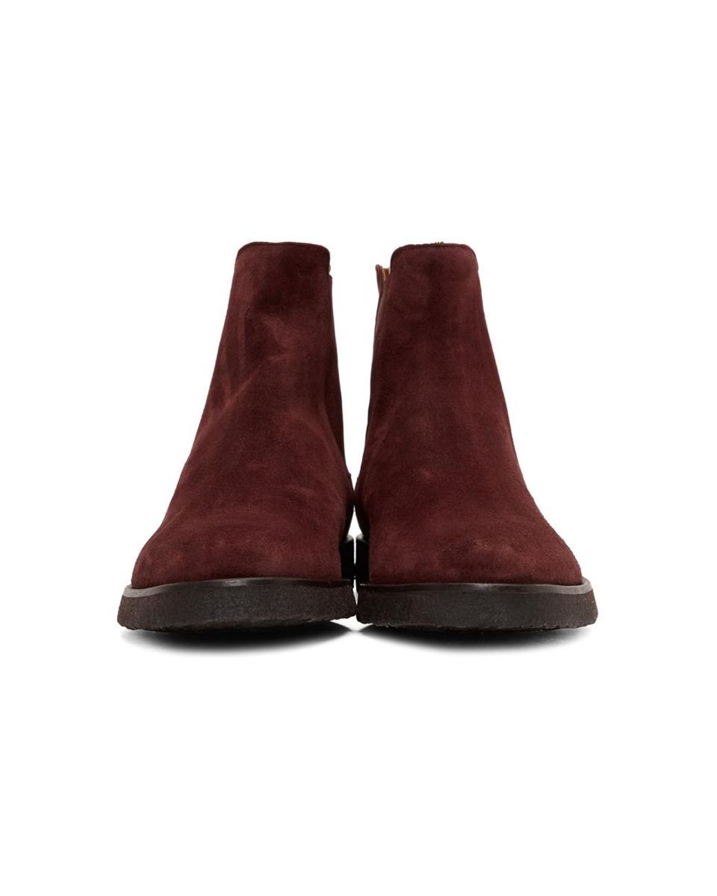 Burgundy suede chelsea boots 2025