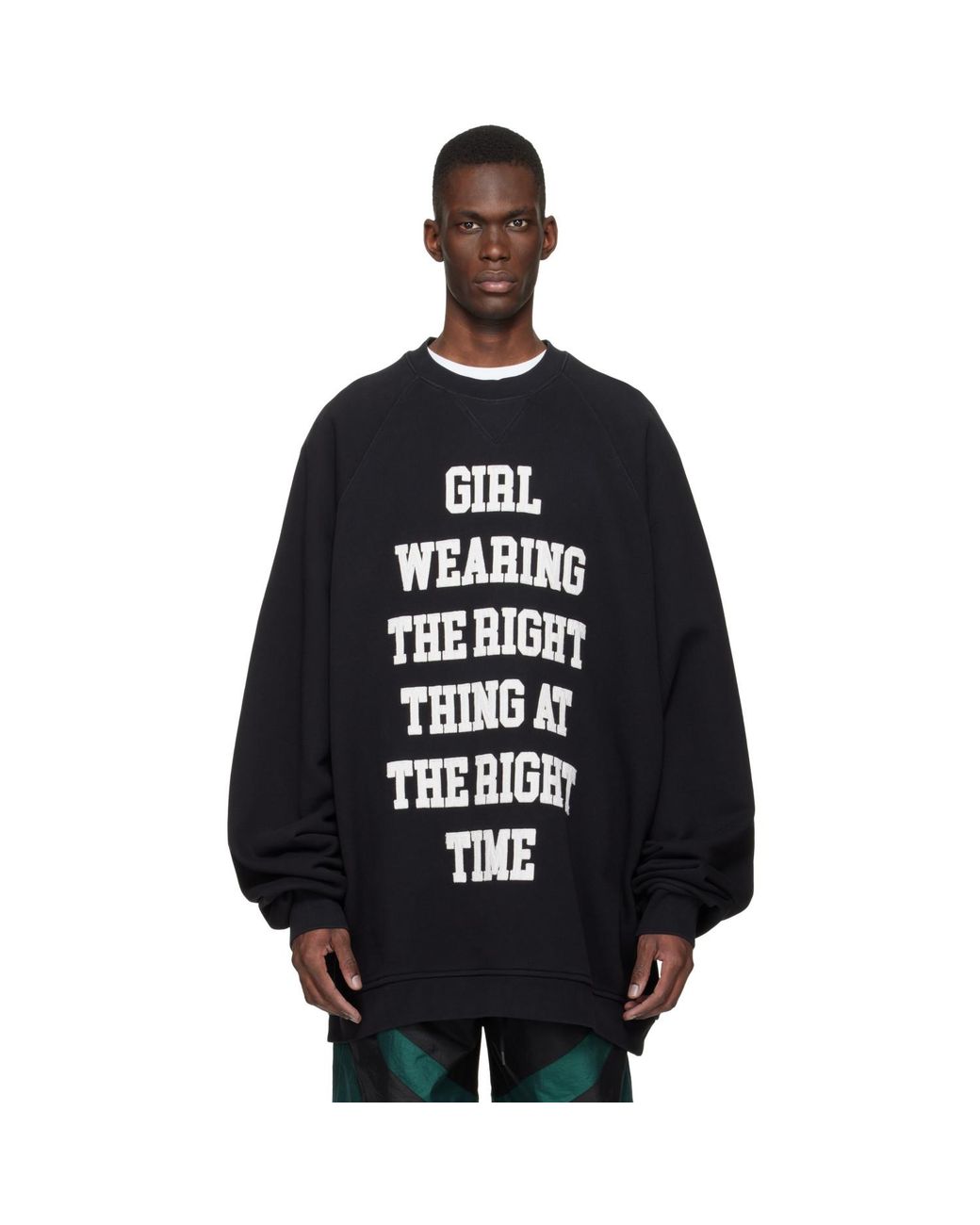 VAQUERA Black Oversized Sweatshirt for men