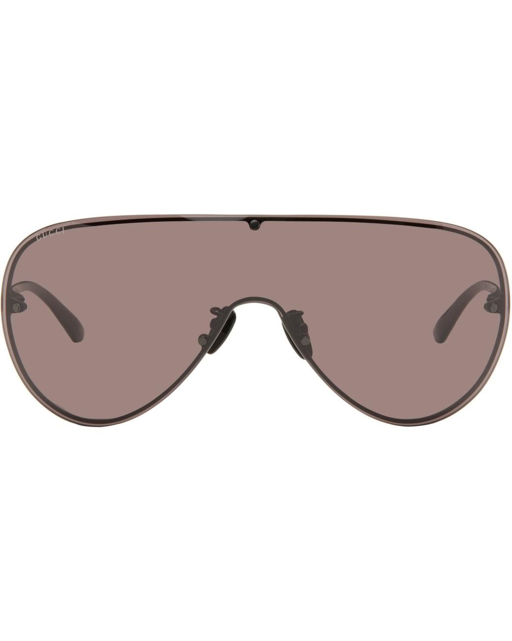 Gucci Brown Mask Frame Sunglasses
