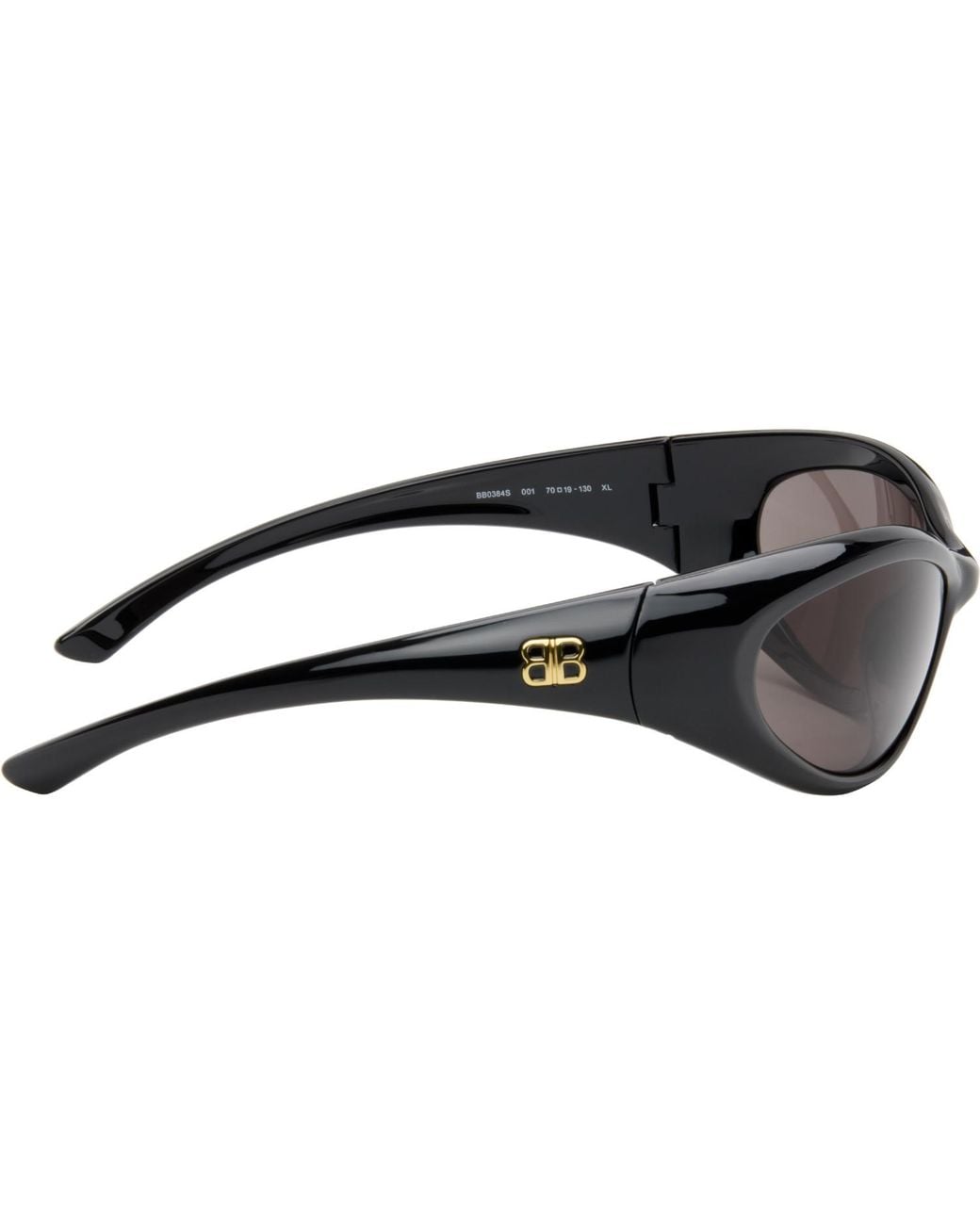 Balenciaga Black Oval Sunglasses for men