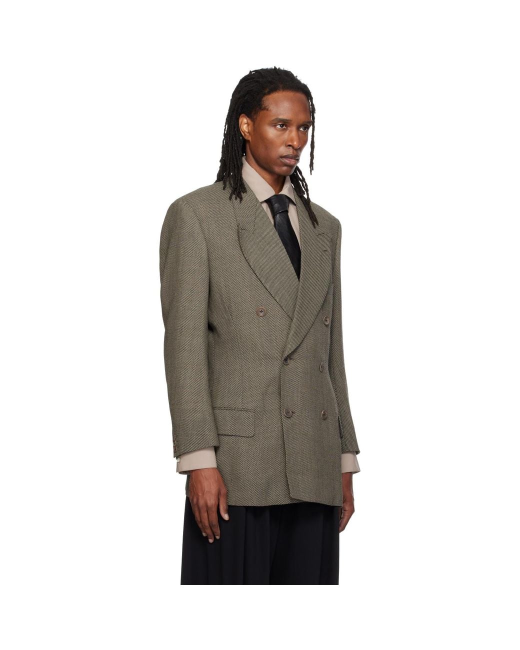 SOSHIOTSUKI Brown 80S Classic 6B Shaped Blazer for men